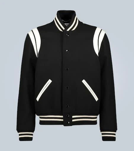 Yves Saint Laurent Teddy varsity jacket 1