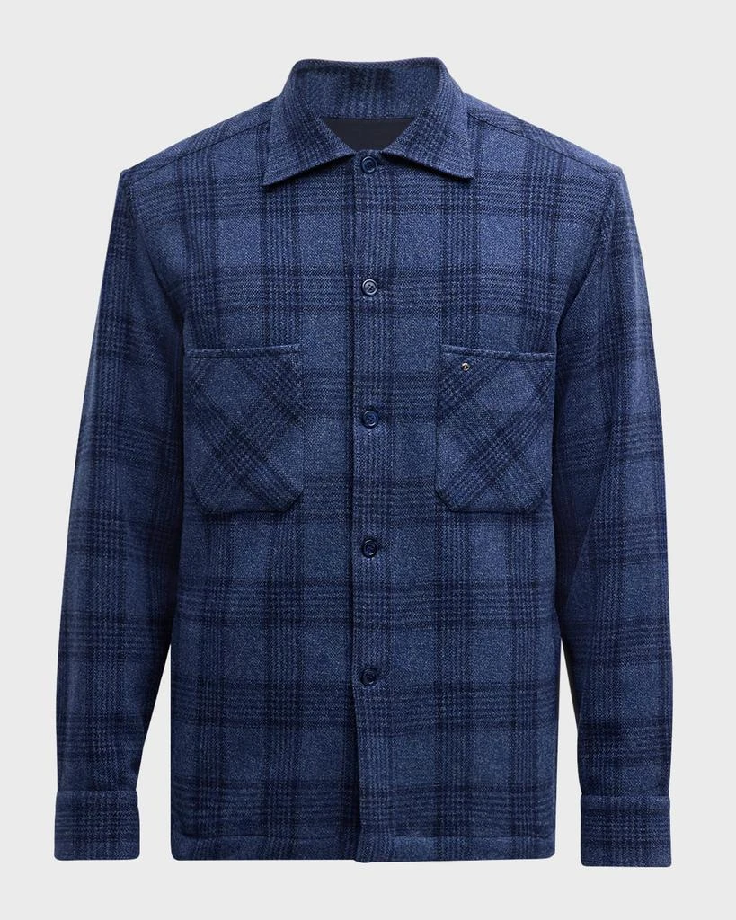 Stefano Ricci Men's Wool Plaid Overshirt 1