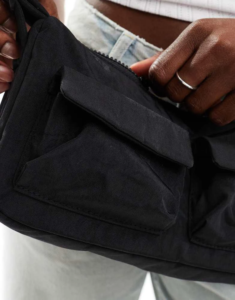 Baggu Baggu cargo nylon shoulder bag in black 3