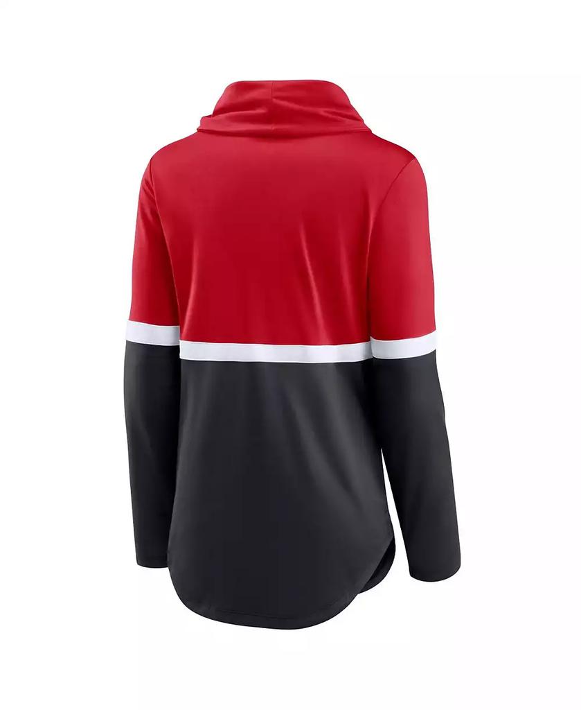 red and black nike sweatshirt womens