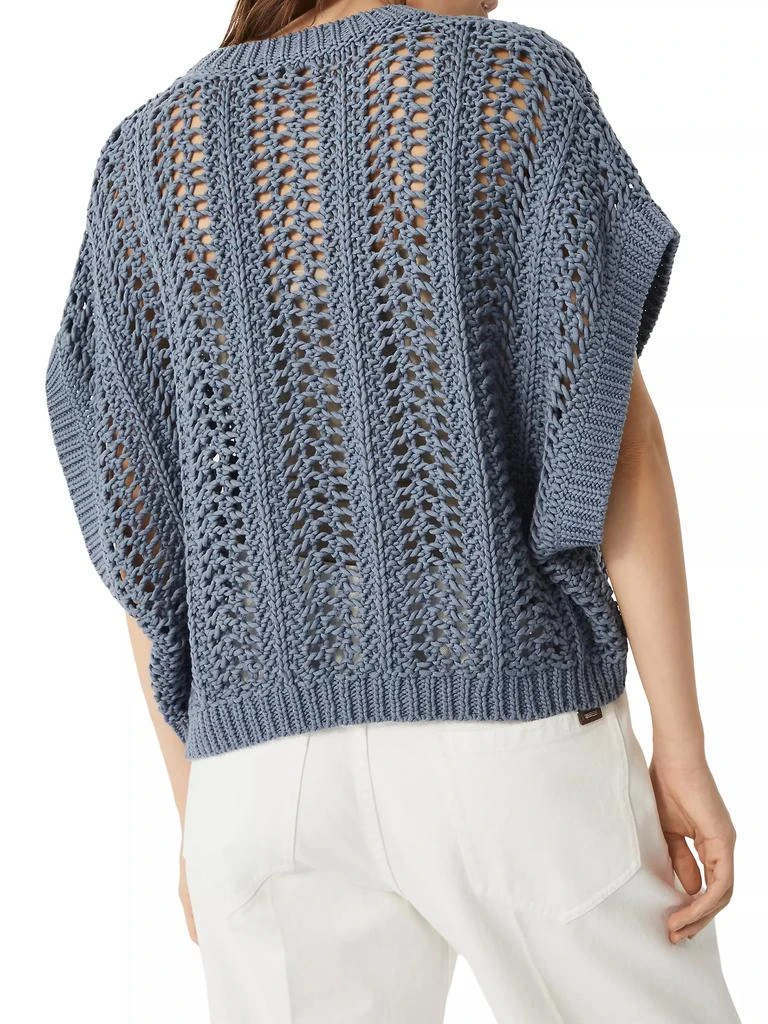 Brunello Cucinelli Cotton Ribbed Net Sweater 3