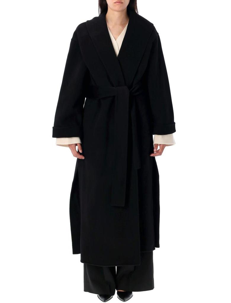 【送料&関税込】Khaite Roth Black Coat KHAITE Roth belted grain de poudre coat | NET-A-PORTER