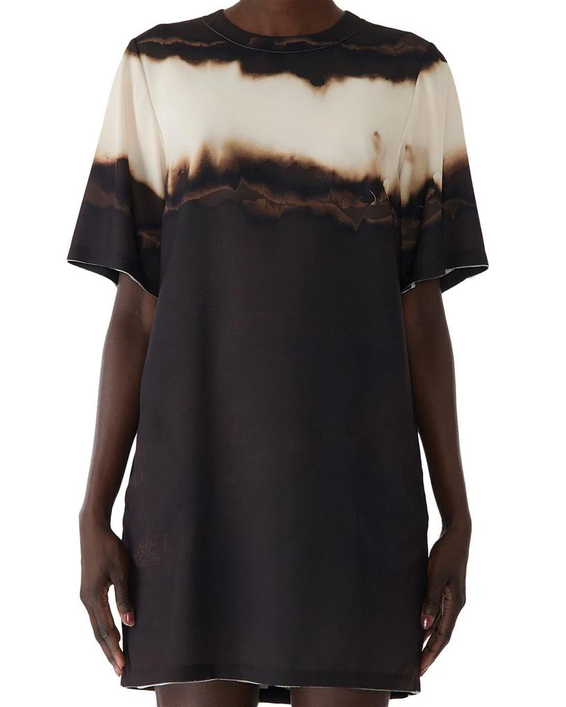 Jason Wu Burned Stripe Short Sleeve T Shirt Dress 2