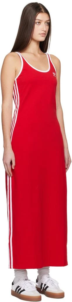 Adidas Red Adicolor 3-Stripes Tank Maxi Dress 2