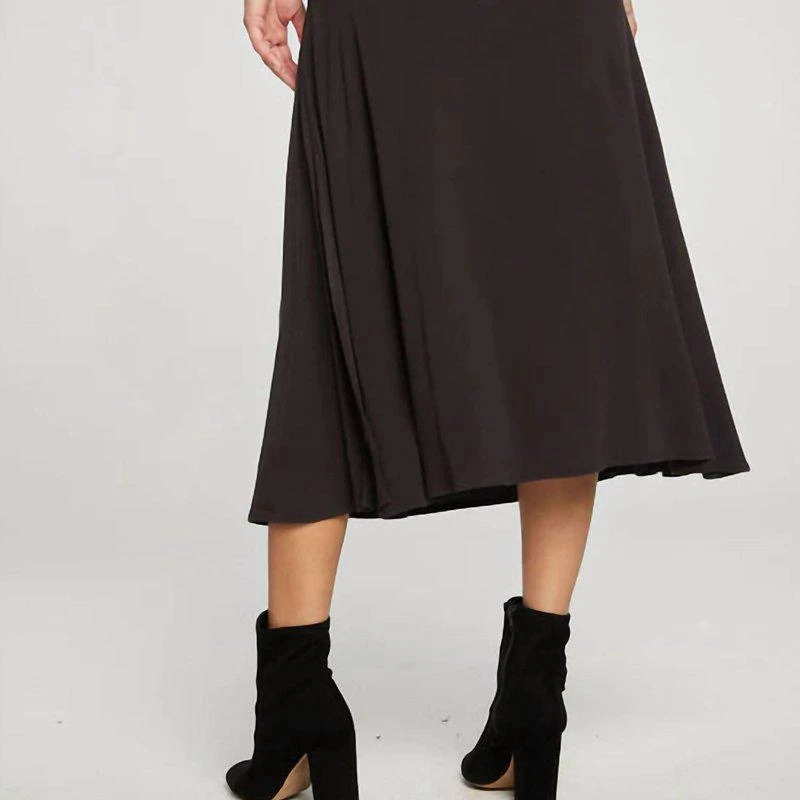 Chaser Flouncy Side Slit Midi Skirt 2