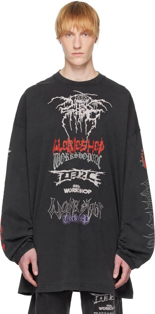 032c Black Telepresence Oversized Longsleeve T-shirt 1