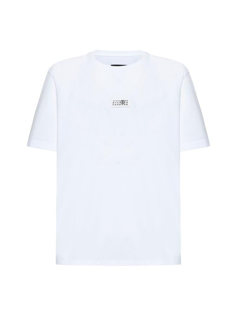 Tシャツ・カットソー (W) MM6 Maison Margiela Glow In The Dark T-shirt Black Maison Margiela Glow-In-The-Dark Logo Cotton T-Shirt In