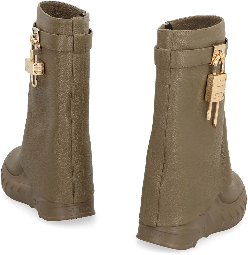 Givenchy Shark Lock Biker Leather Ankle Boots 4