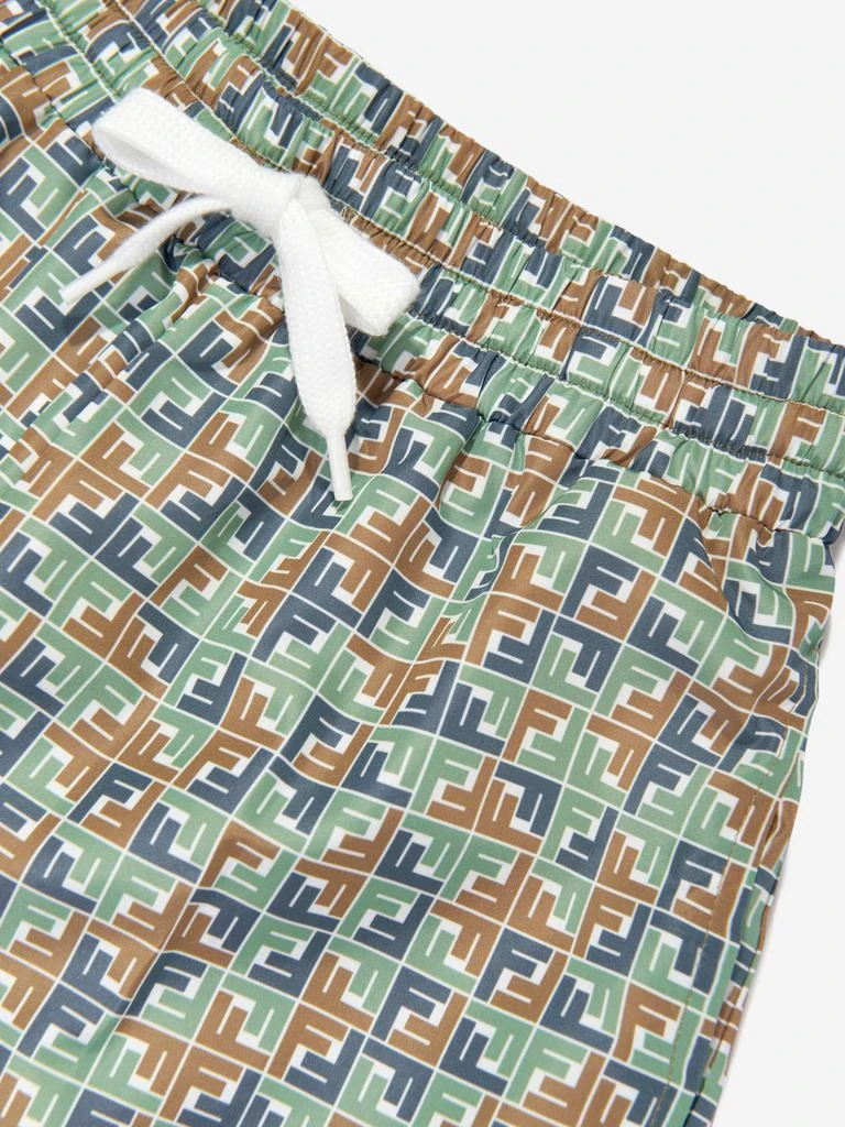 Fendi Fendi Boys Micro Print Swim Shorts in Multicolour 3