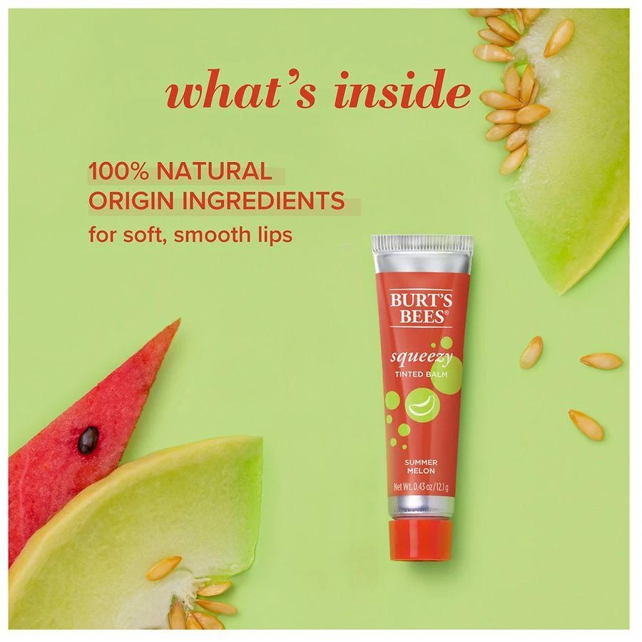 Burt's Bees Squeezy Tinted Lip Balm Summer Melon, Summer Melon 9