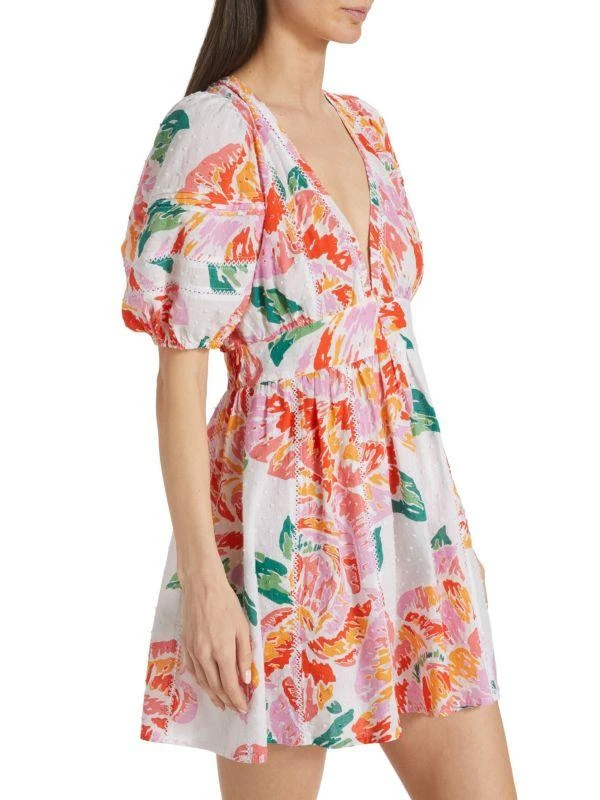 Poupette St Barth Reina Floral Mini Flare Dress 3