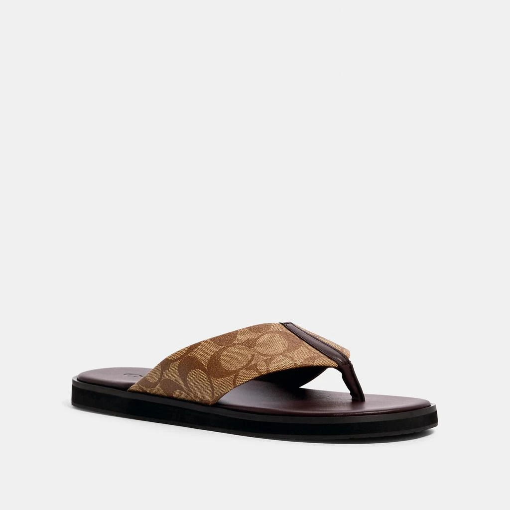 Coach Flip Flop In Signature Canvas 1