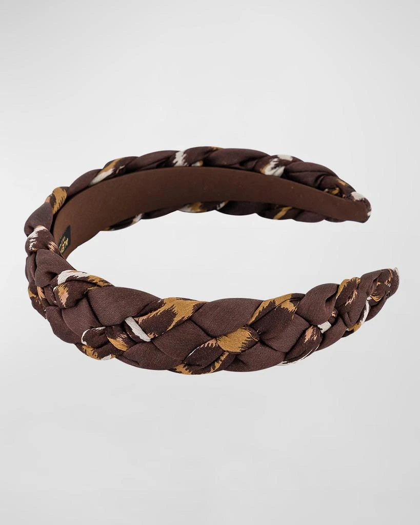 Alexandre de Paris Braided Chiffon-Silk Headband 2