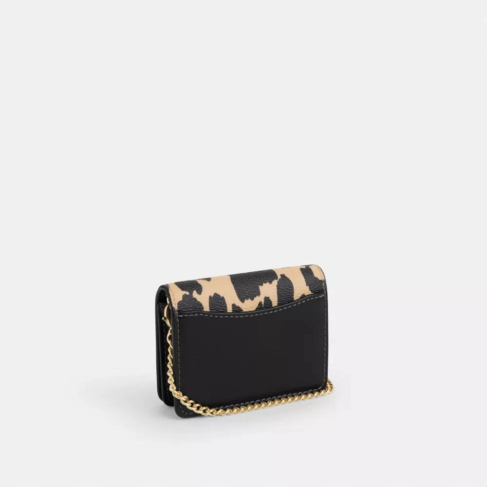 Coach Mini Wallet On A Chain With Leopard Print 2