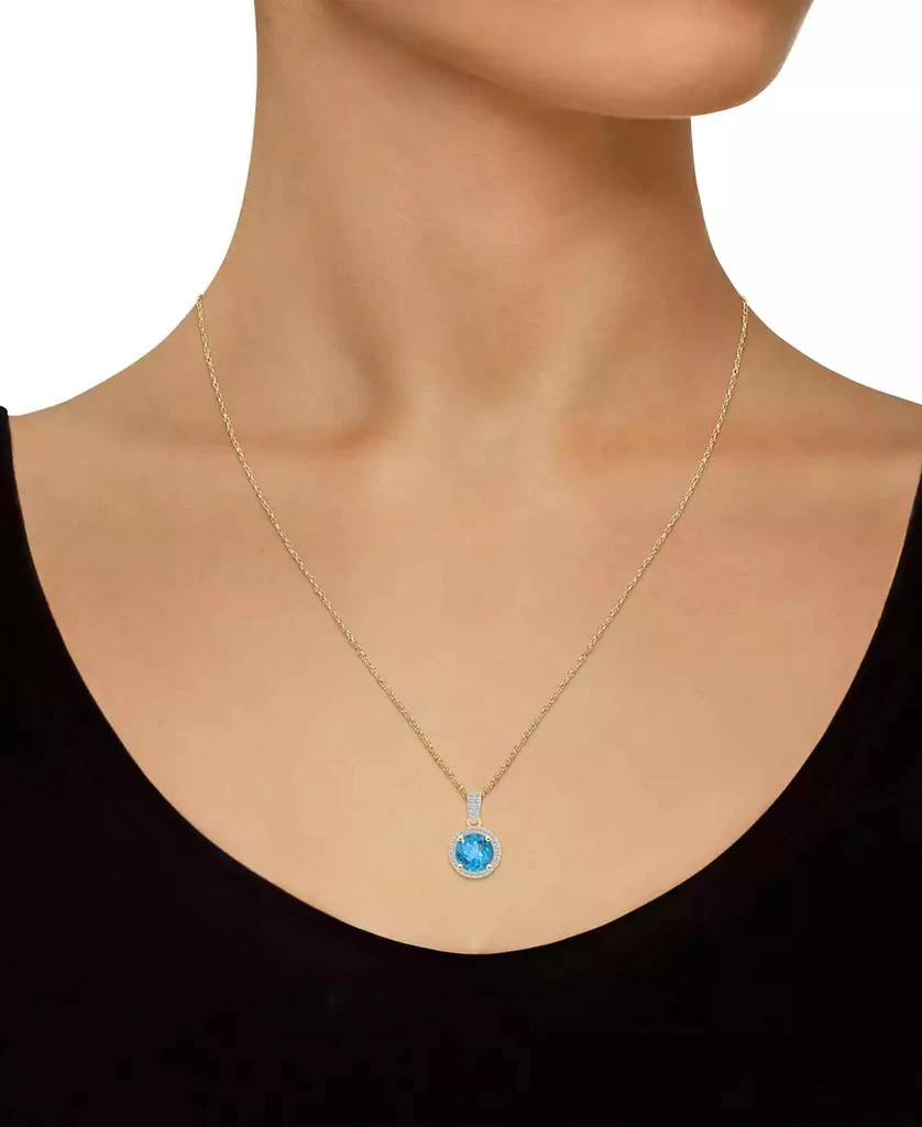 Macy
s Lab-Created Amethyst (1-1/4 ct. t.w.) 
Lab-Created White Sapphire (1/6 ct. t.w.) Halo 18" Pendant Necklace in 14k Gold (Also in Additional Gemstones) 2