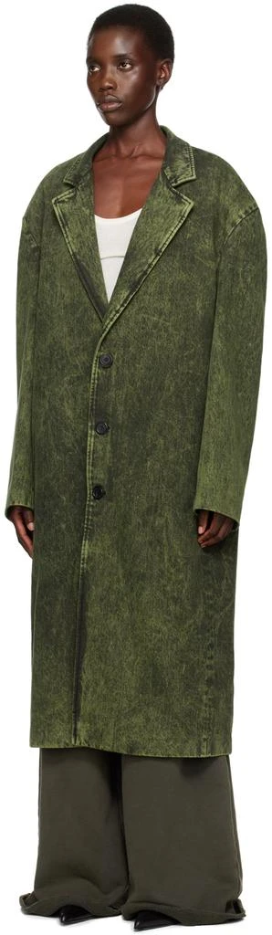 LU'U DAN Green Crombie Denim Coat 4