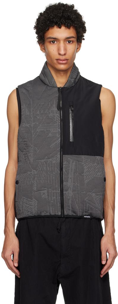 NEMEN Gray Paneled Vest