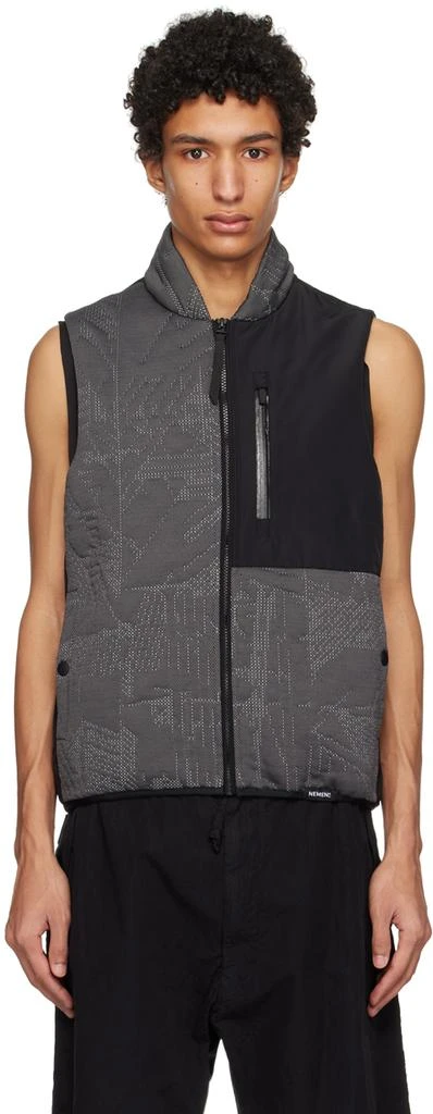 NEMEN Gray Paneled Vest 1