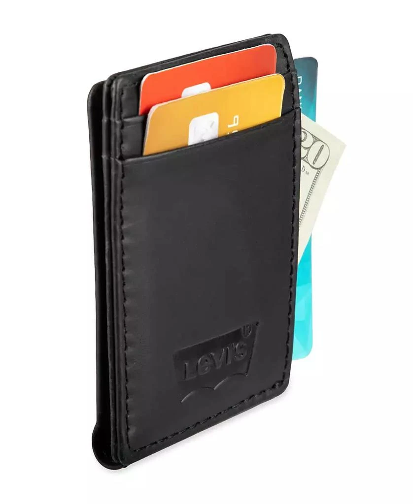 Levi's Men's RFID Genuine Leather Front Pocket Wallet 5