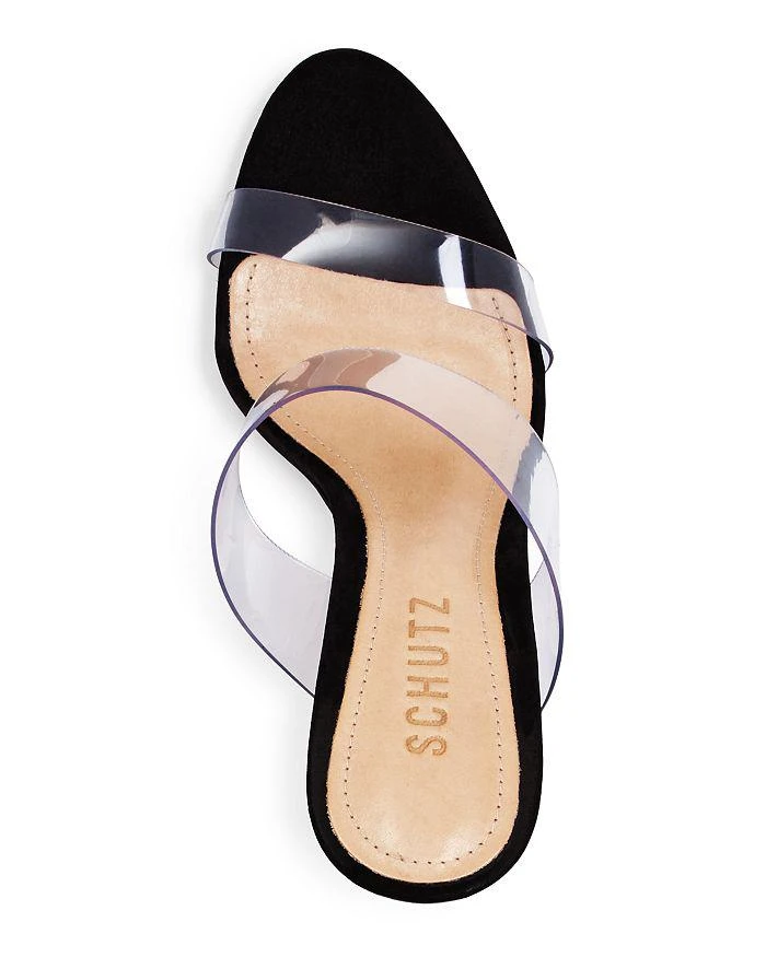Schutz Women's Ariella Clear Strap High-Heel Slide Sandals 4