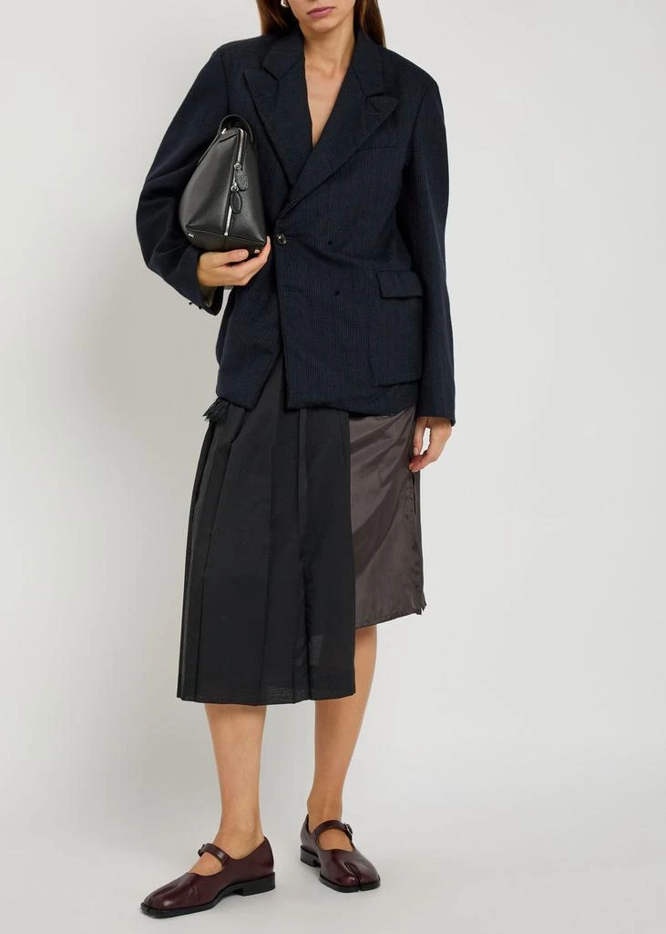 MAISON MARGIELA Deconstructed pinstriped wool-blend blazer 4