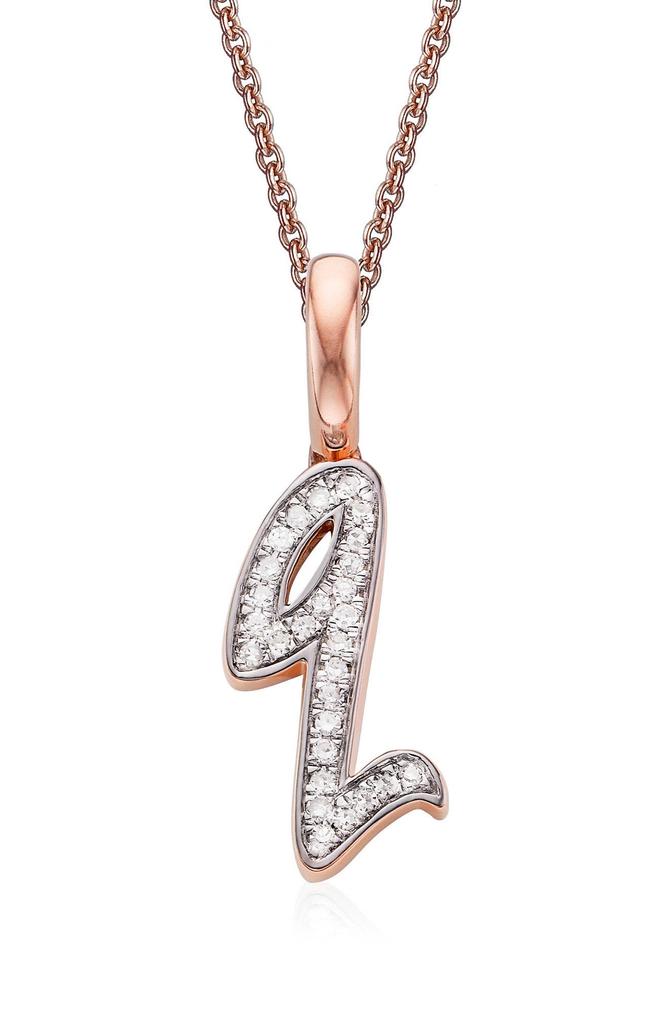 Monica Vinader Diamond Initial Pendant Charm