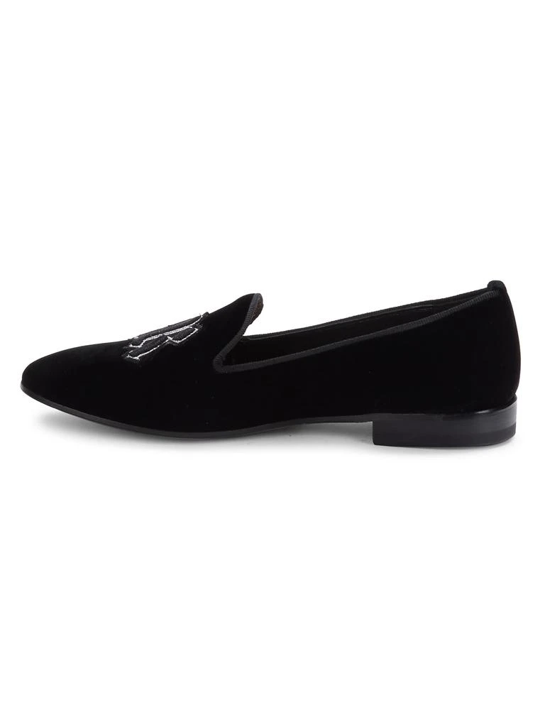 John Richmond Logo Velvet Smoking Slippers 4