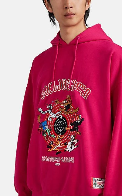 Vetements Cartoon-Bullseye Jersey Fleece Oversized Hoodie 4