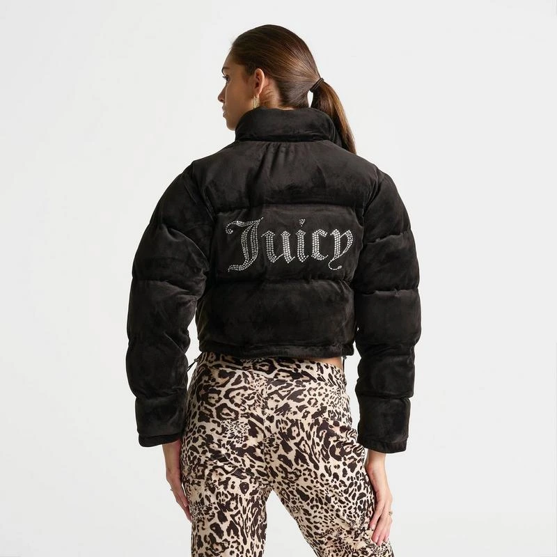 Juicy Couture Women's Juicy Couture Velour Bling Puffer Jacket 4