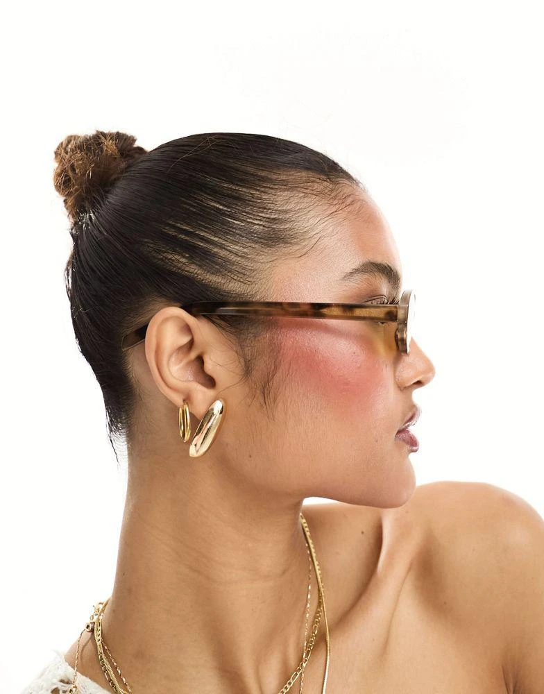 A.Kjaerbede A.Kjaerbede macy narrow sunglasses in light tortoise 4