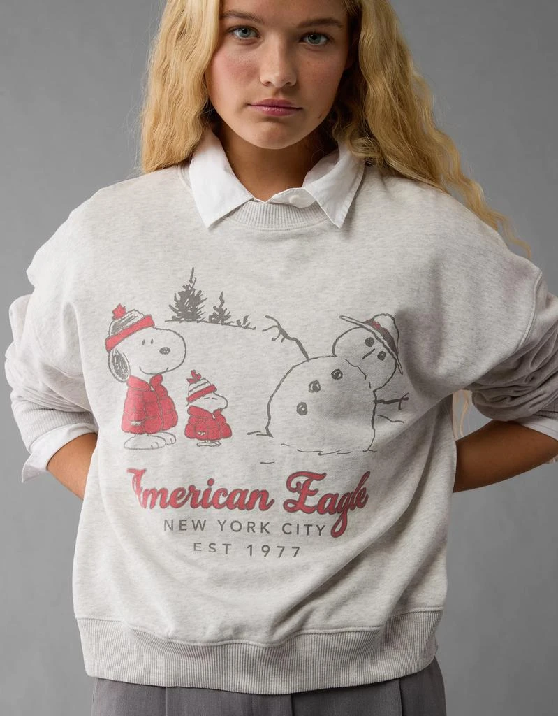 AE AE Snoopy Holiday Relaxed Crew Neck Sweatshirt 1