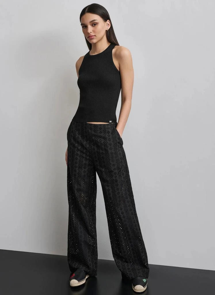DKNY EYELET WIDE LEG TROUSER 1