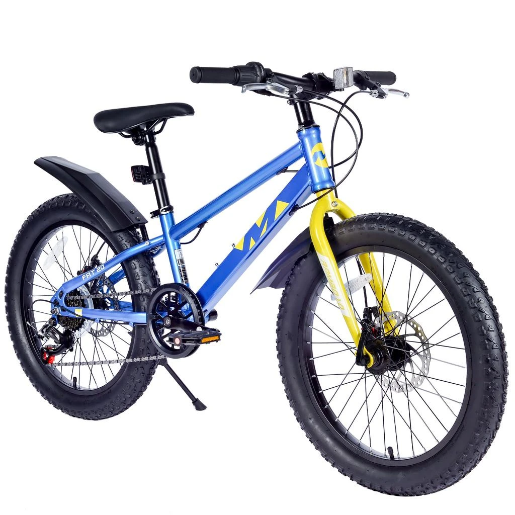 Streamdale Furniture Streamdale 20 Inch Kids Bicycles, Fat Tire Mountain Bike for Boys and Girls Age 5 + Years, Dual-Disc Brake, Shimano 7-Speed 1