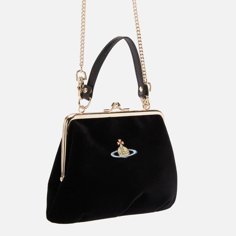Shop Vivienne Westwood Granny Frame Velvet Purse on Sale at