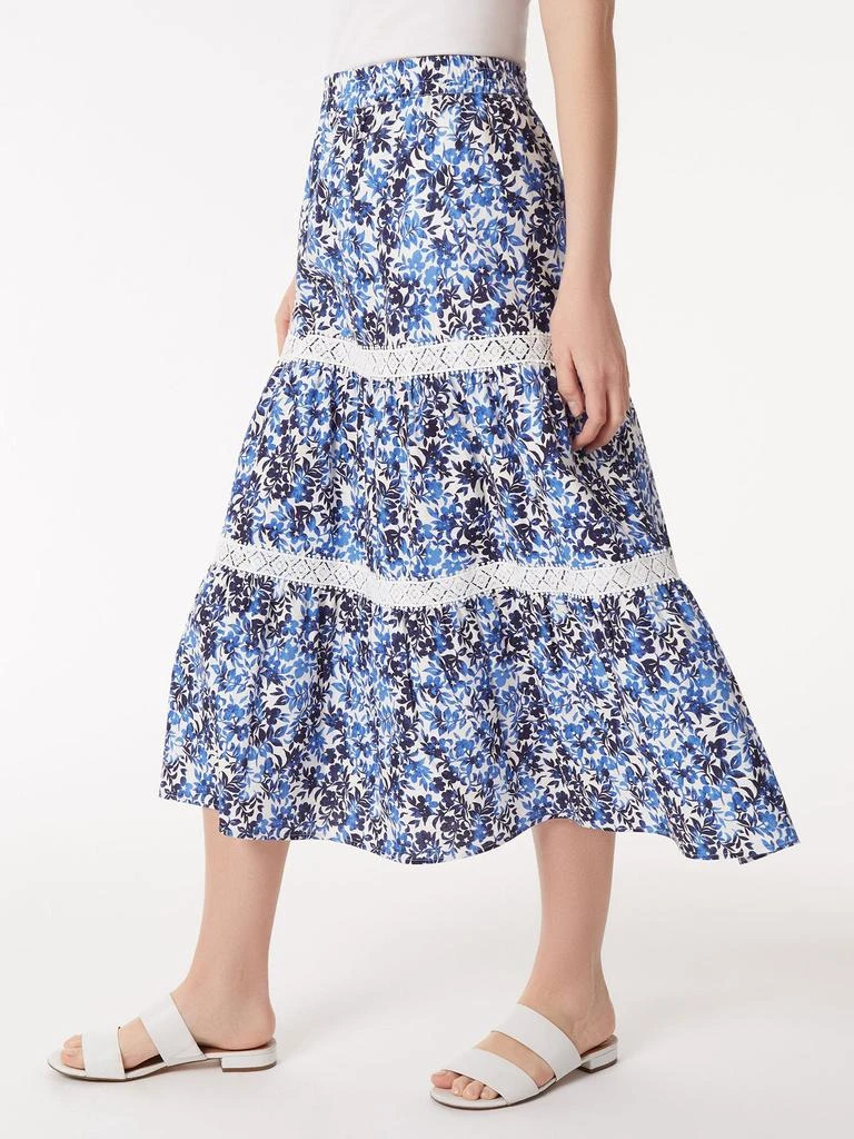 JONES NEW YORK Pull-On Tiered Lace Trim Maxi Skirt 2