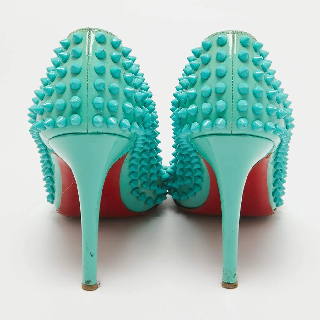 Christian Louboutin Christian Louboutin Green Patent Leather Pigalle Spikes Pumps Size 39 5
