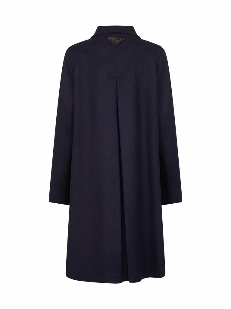 PRADA ABBIGLIAMENTO PRADA ABBIGLIAMENTO | Blue virgin wool single-breasted coat | Women | 40