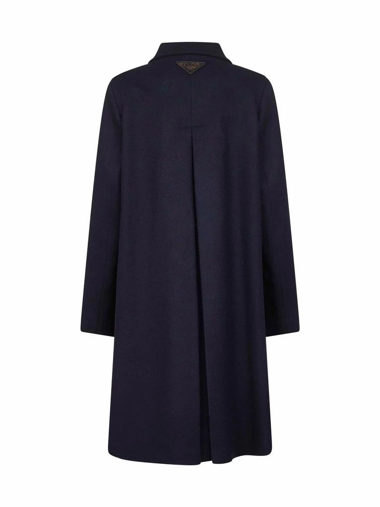 PRADA ABBIGLIAMENTO PRADA ABBIGLIAMENTO | Blue virgin wool single-breasted coat | Women | 40 2