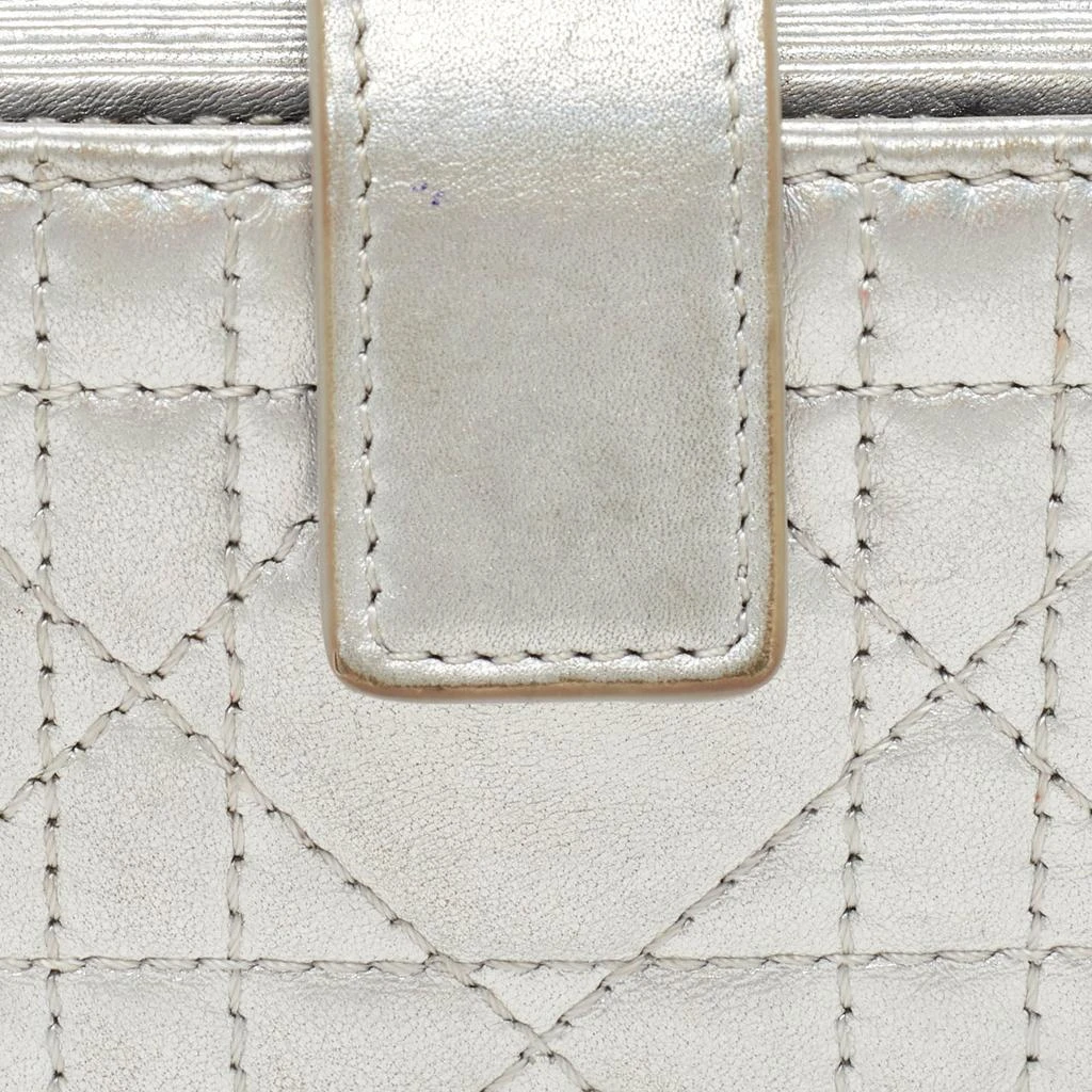 Dior Dior Silver Cannage Leather Lady Dior 5 Gusset Card Holder 7