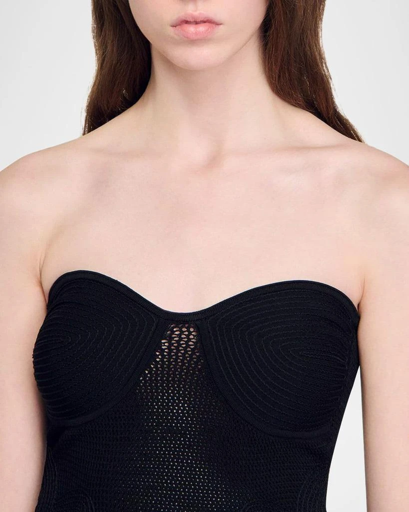 Sandro Pamela Strapless Knit Maxi Dress 5