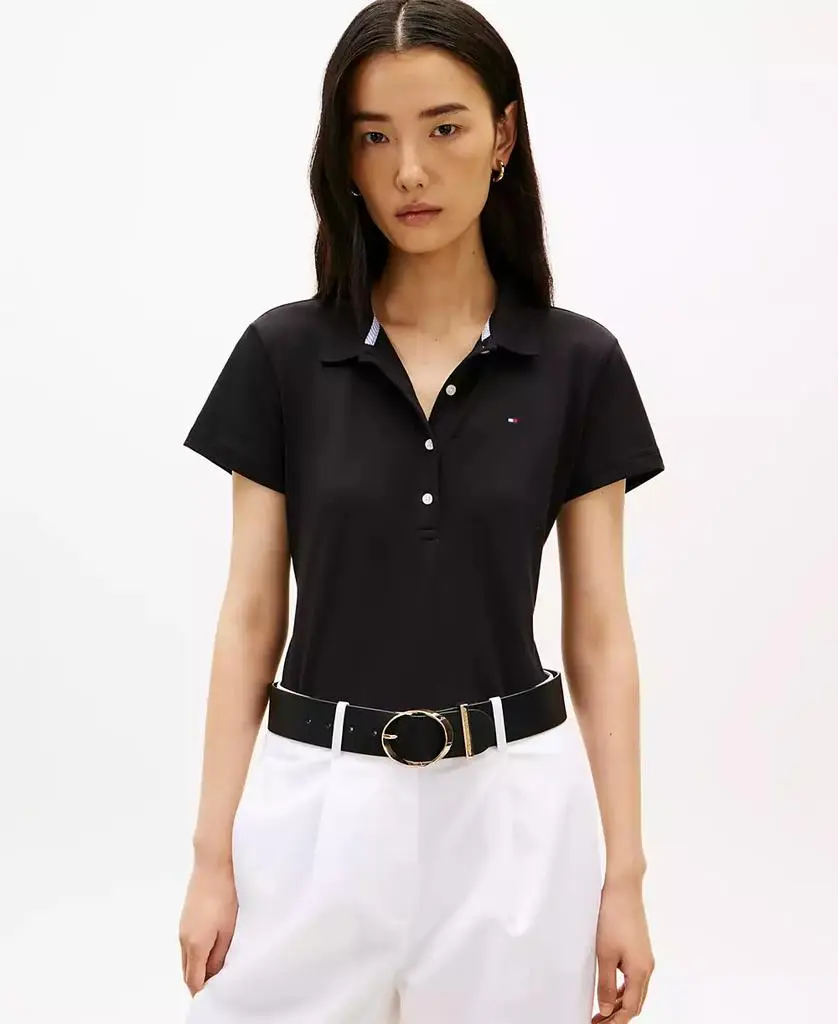 Tommy Hilfiger Women's Classic Pique Short-Sleeve Polo T-Shirt