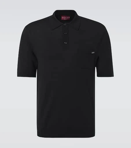 Gucci Logo wool polo shirt 1