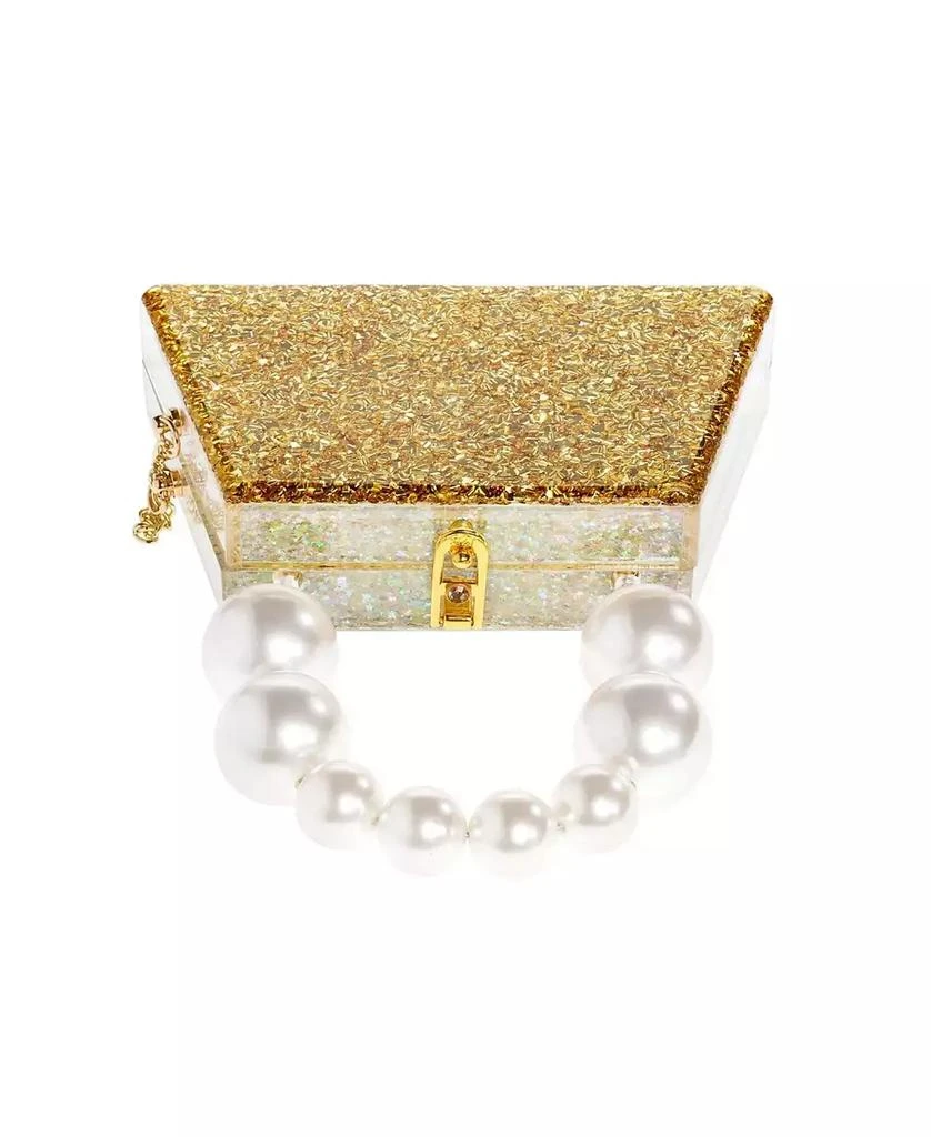 Milanblocks Forever Love Glitter Top Handle Acrylic Clutch 6