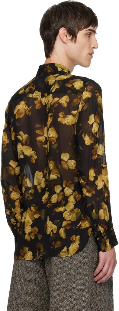 Dries Van Noten Black Sheer Viscose Shirt 3