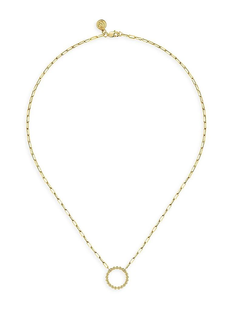 Gabriel 
Co Bujukan 14K Yellow Gold Circle Pendant Necklace