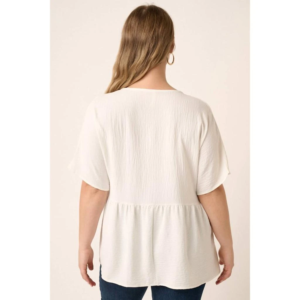 mittoshop Cassie Baby Doll Top In Ivory 2