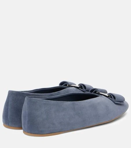 Salvatore Ferragamo Vanna bow-detail suede ballet flats 2