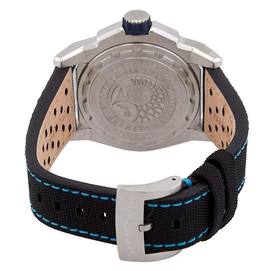 Armand Nicolet JSH Automatic Silver Dial Batman Bezel Men's Watch A486RGU-AU-P0668NZ8 3