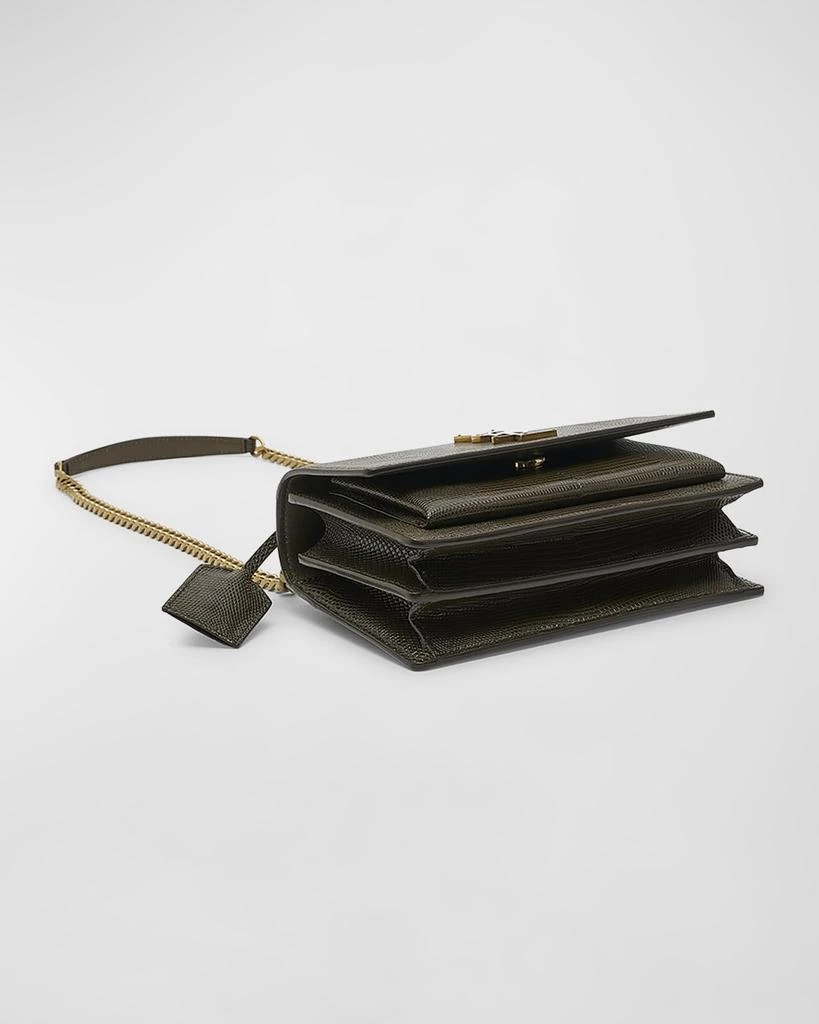 Yves Saint Laurent Sunset Small YSL Lizard Crossbody Bag 7