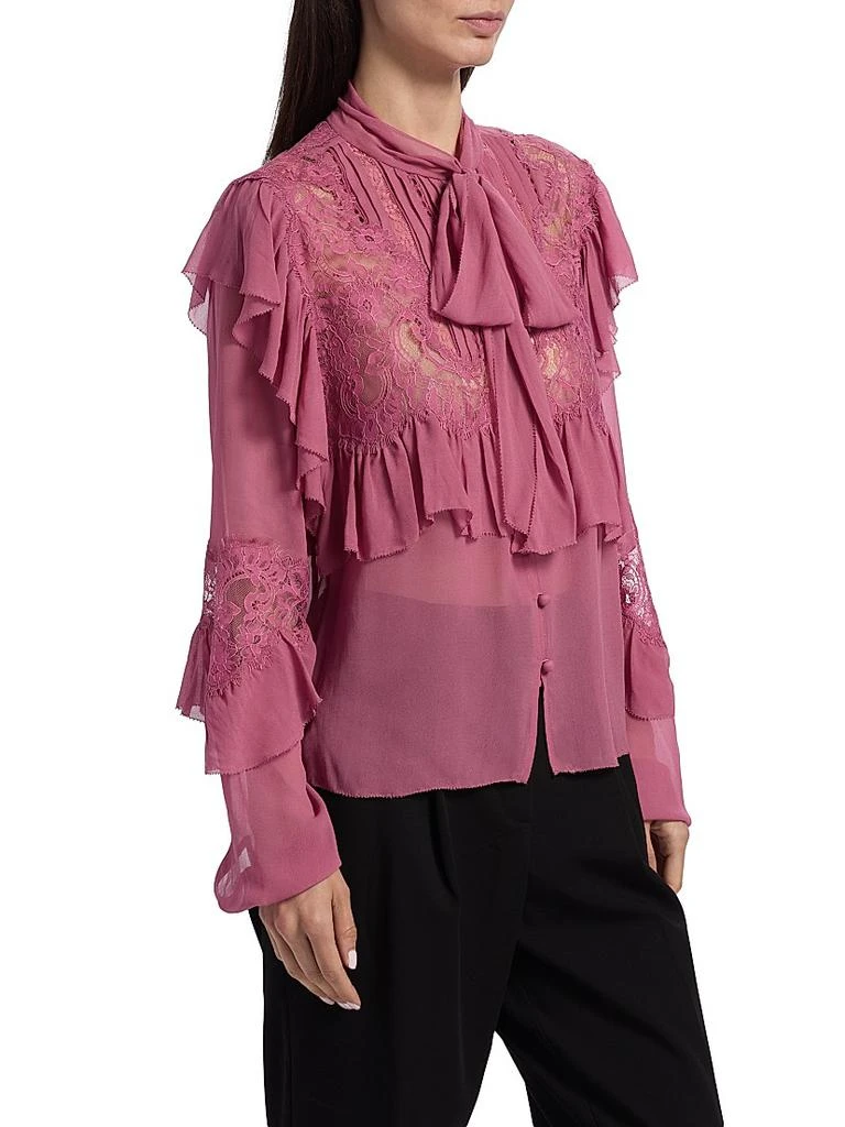 LOVESHACKFANCY Farah Ruffled Chiffon Top 4